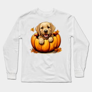 Labrador Retriever Dog inside Pumpkin #3 Long Sleeve T-Shirt